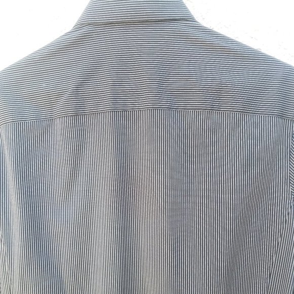 Calvin Klein Black & Grey Striped Dress Shirt - Picture 10 of 16